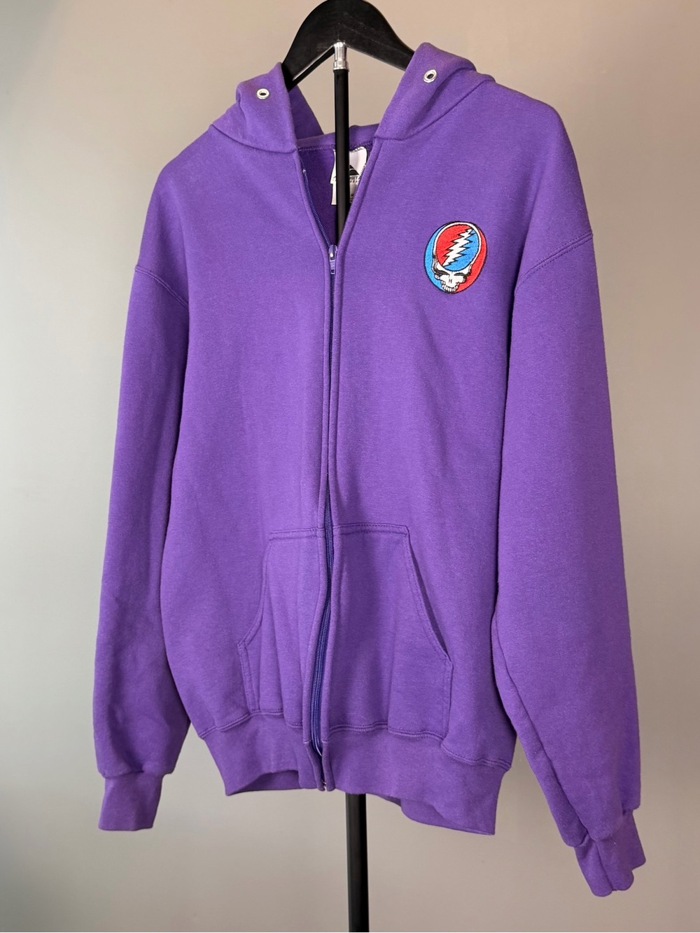 Grateful Dead Embroidered Zip Up Hoodie Stealie Dancing Bears Festival Adult M - Picture 9 of 11